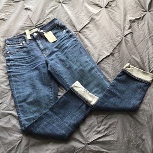 Madewell NWT eco high rise slim boy jean